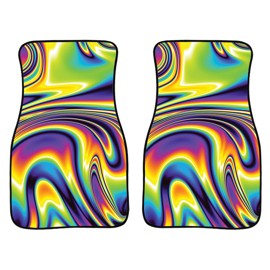 Trippy Rave Print Front Car Floor Mats