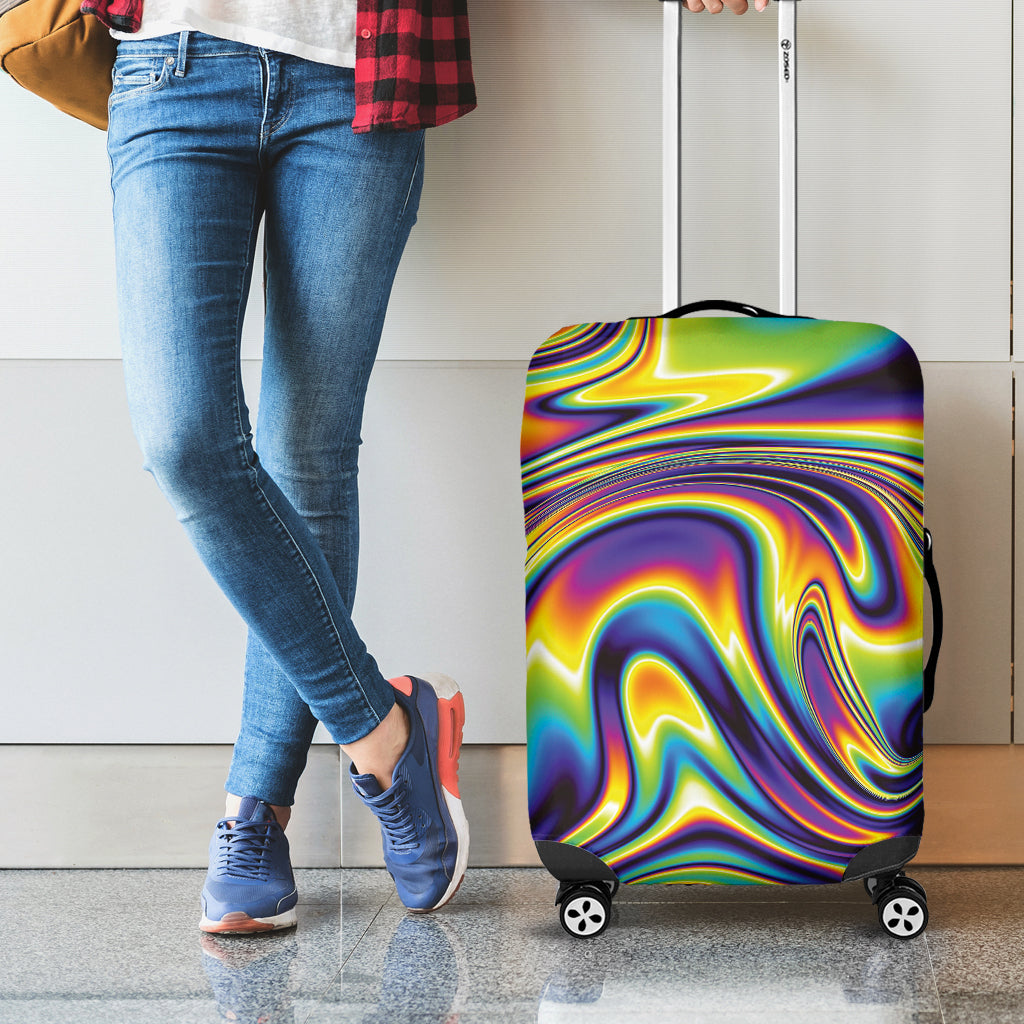 Trippy Rave Print Luggage Cover