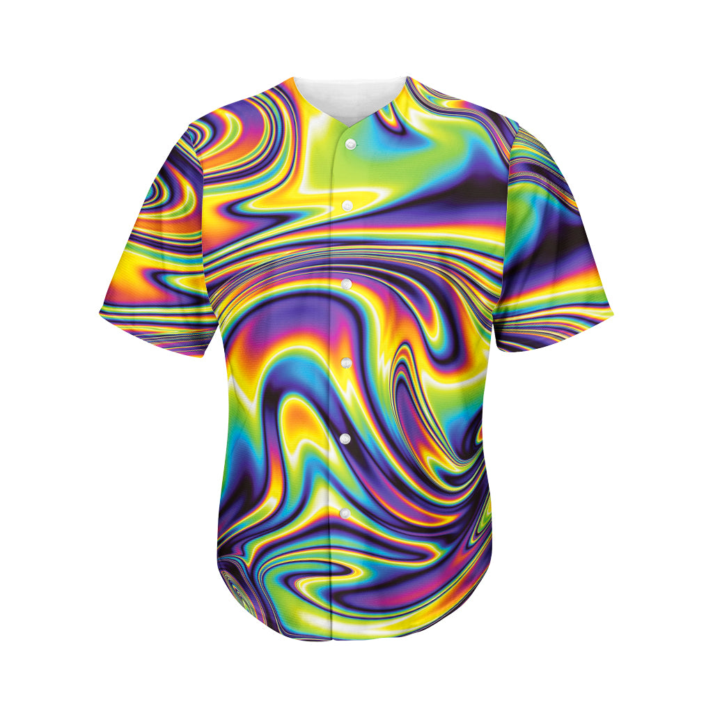 Trippy Rave Print Men's Baseball Jersey