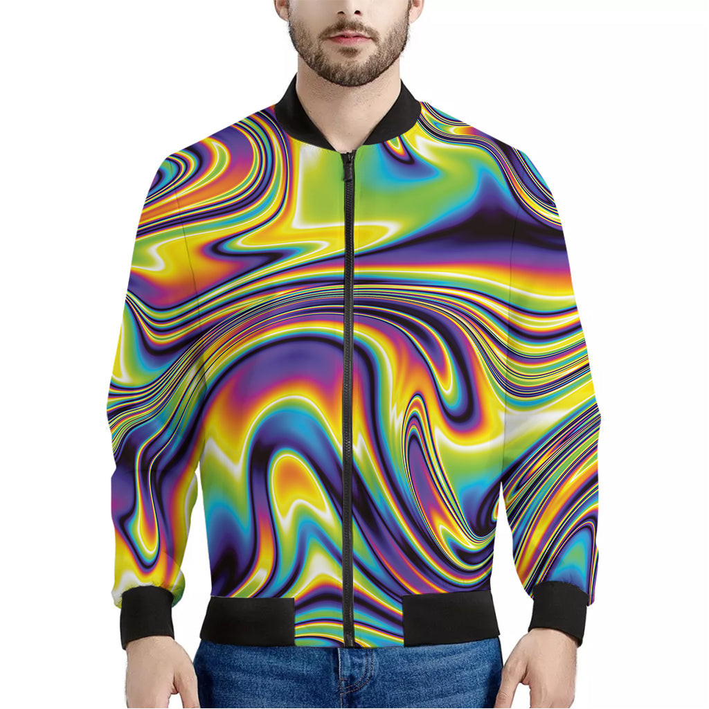 Trippy Rave Print Men's Bomber Jacket