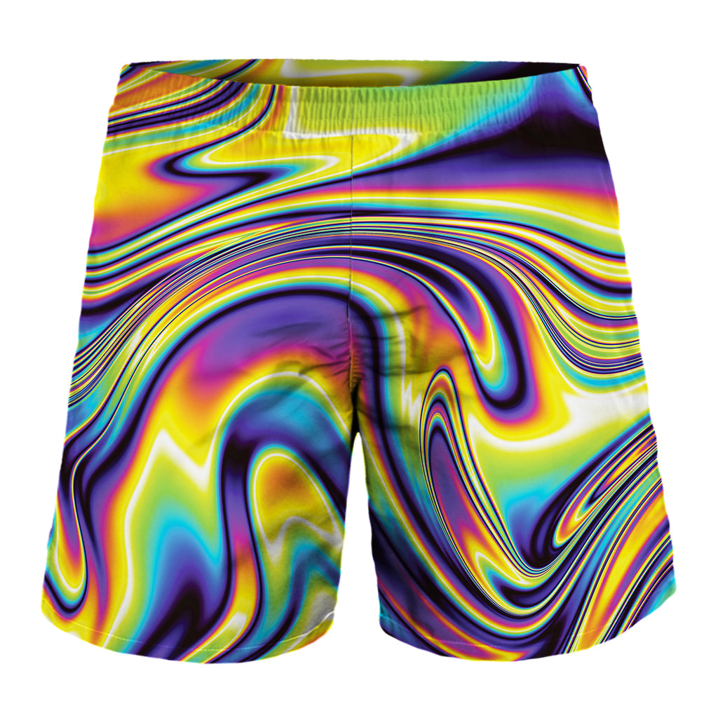 Trippy Rave Print Men's Shorts