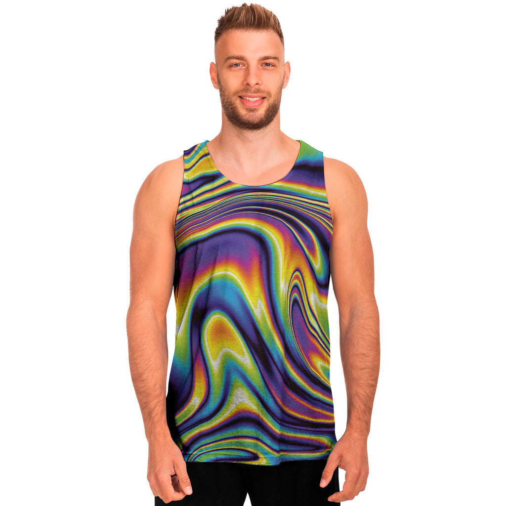 Trippy Rave Print Men's Tank Top