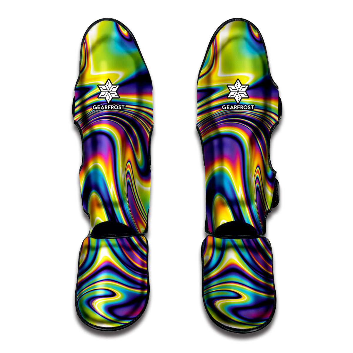 Trippy Rave Print Muay Thai Shin Guards