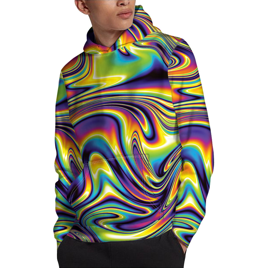 Trippy Rave Print Pullover Hoodie