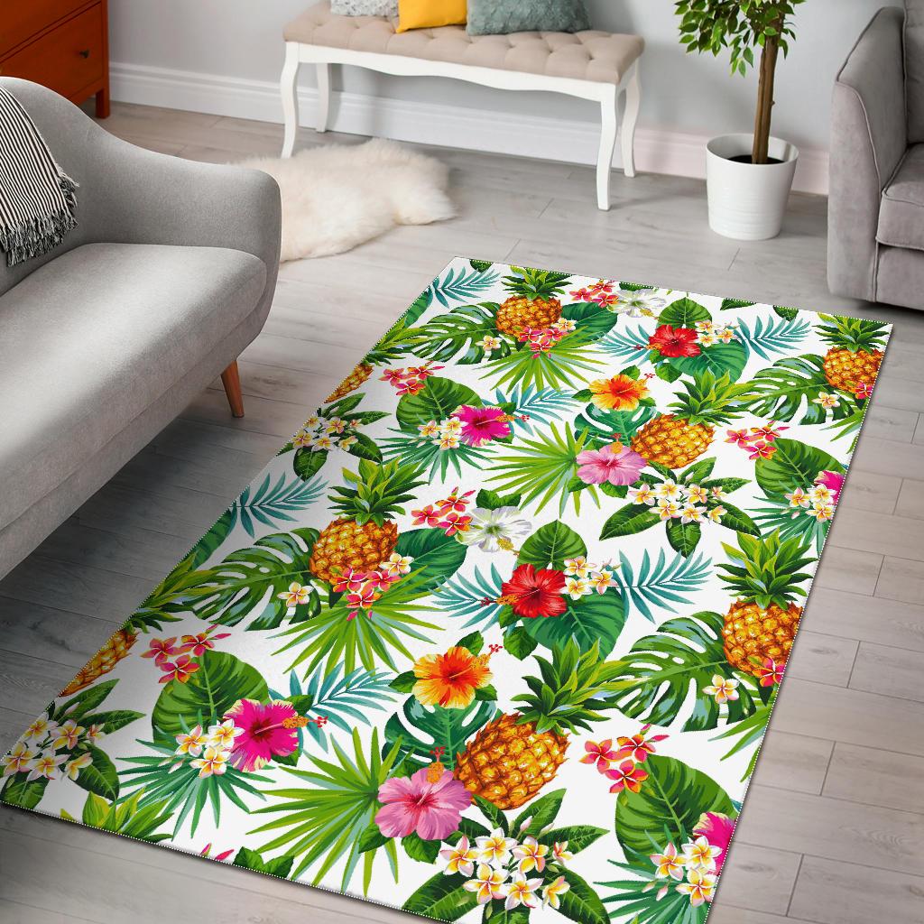 Tropical Aloha Pineapple Pattern Print Area Rug