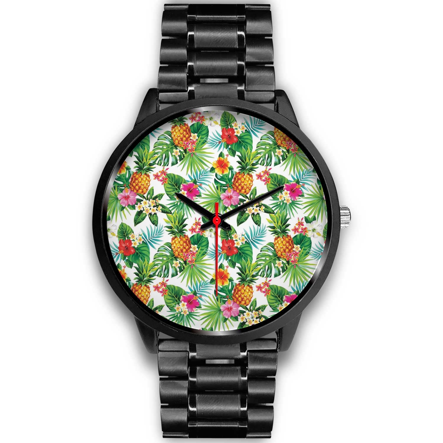 Tropical Aloha Pineapple Pattern Print Black Watch