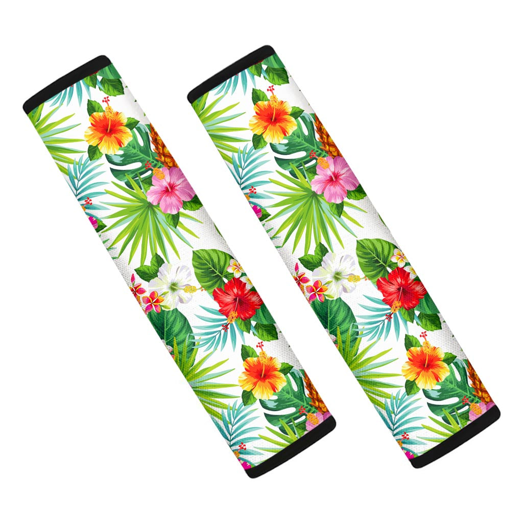 Tropical Aloha Pineapple Pattern Print Car Seat Belt Covers