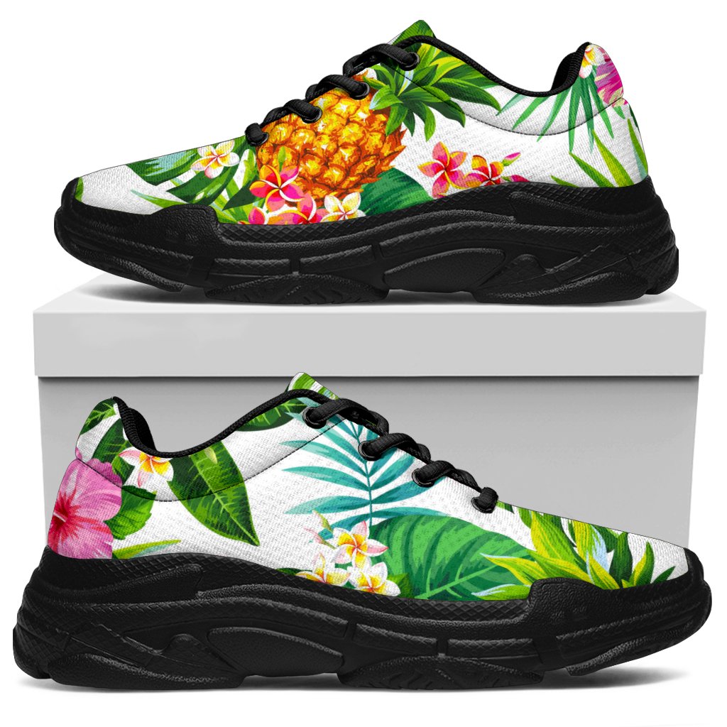 Tropical Aloha Pineapple Pattern Print Chunky Sneakers