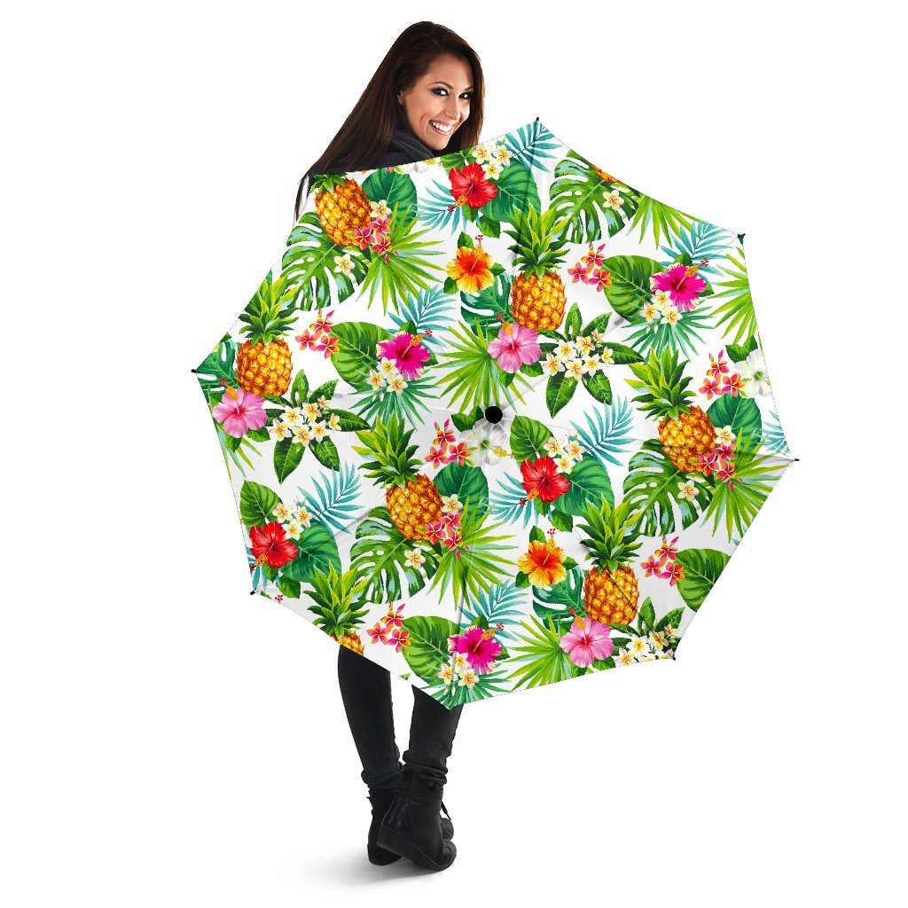 Tropical Aloha Pineapple Pattern Print Foldable Umbrella