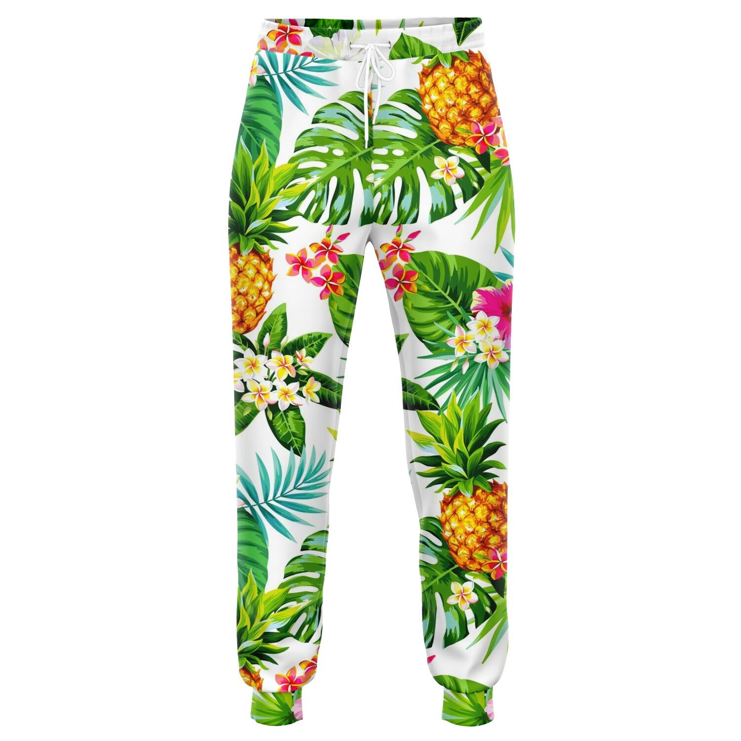 Tropical Aloha Pineapple Pattern Print Jogger Pants