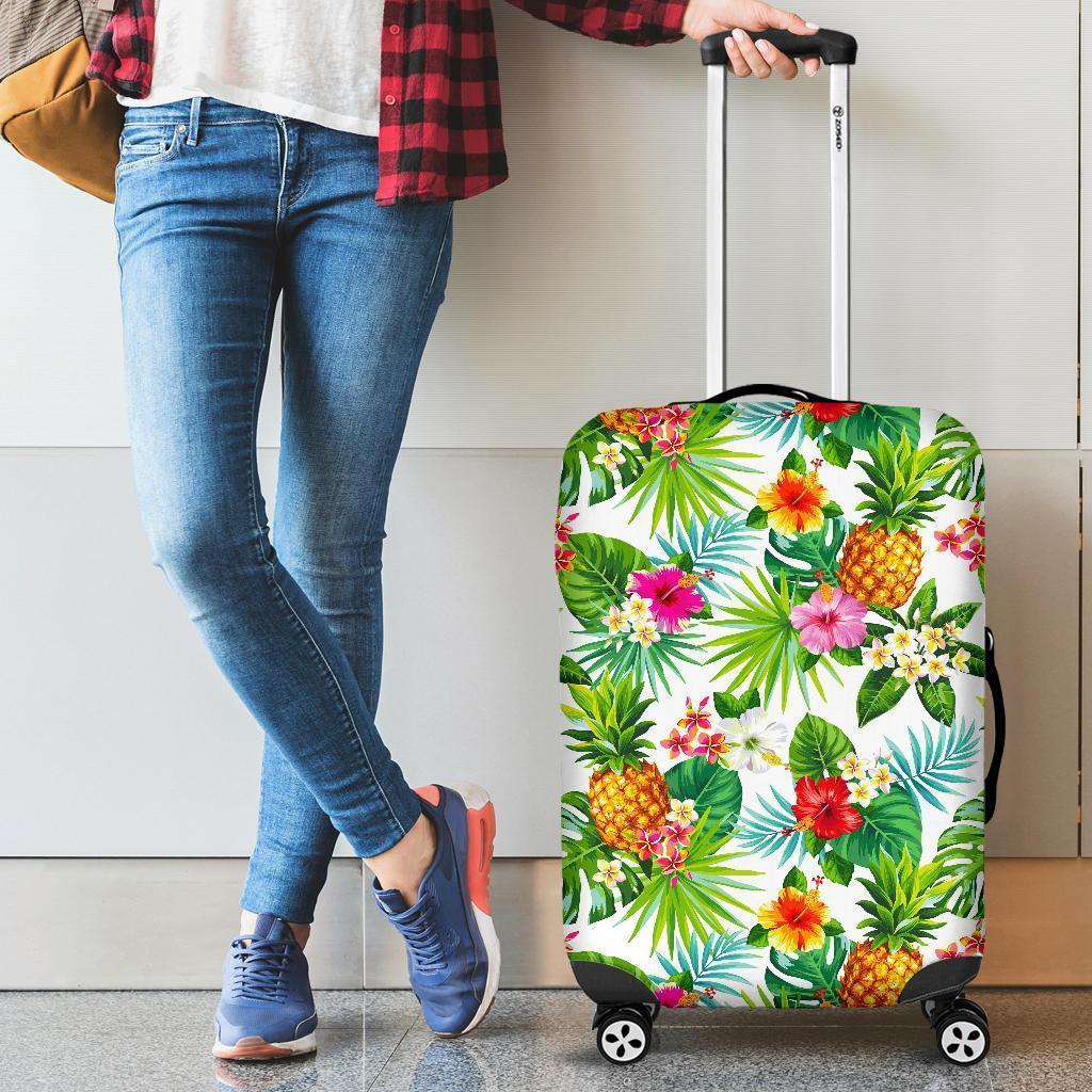 Tropical Aloha Pineapple Pattern Print Luggage Cover