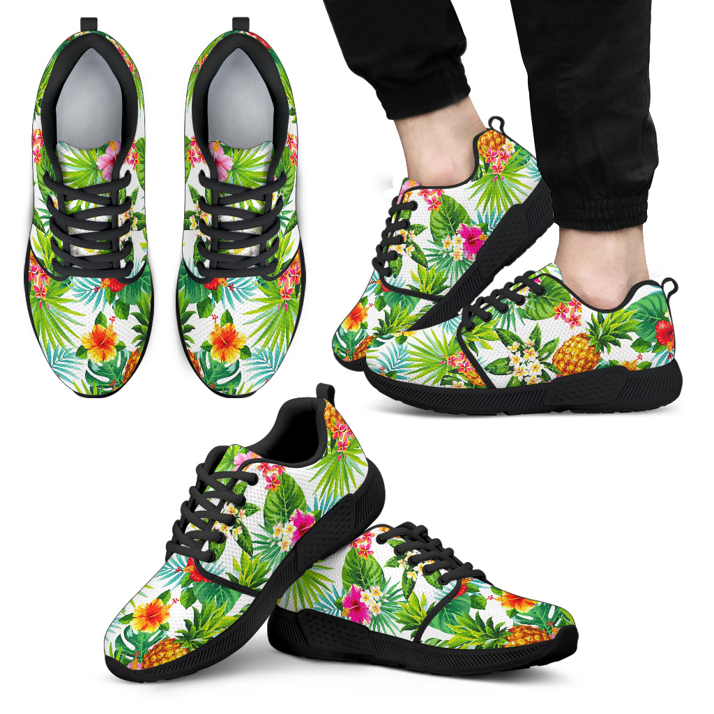 Tropical Aloha Pineapple Pattern Print Men's Athletic Shoes