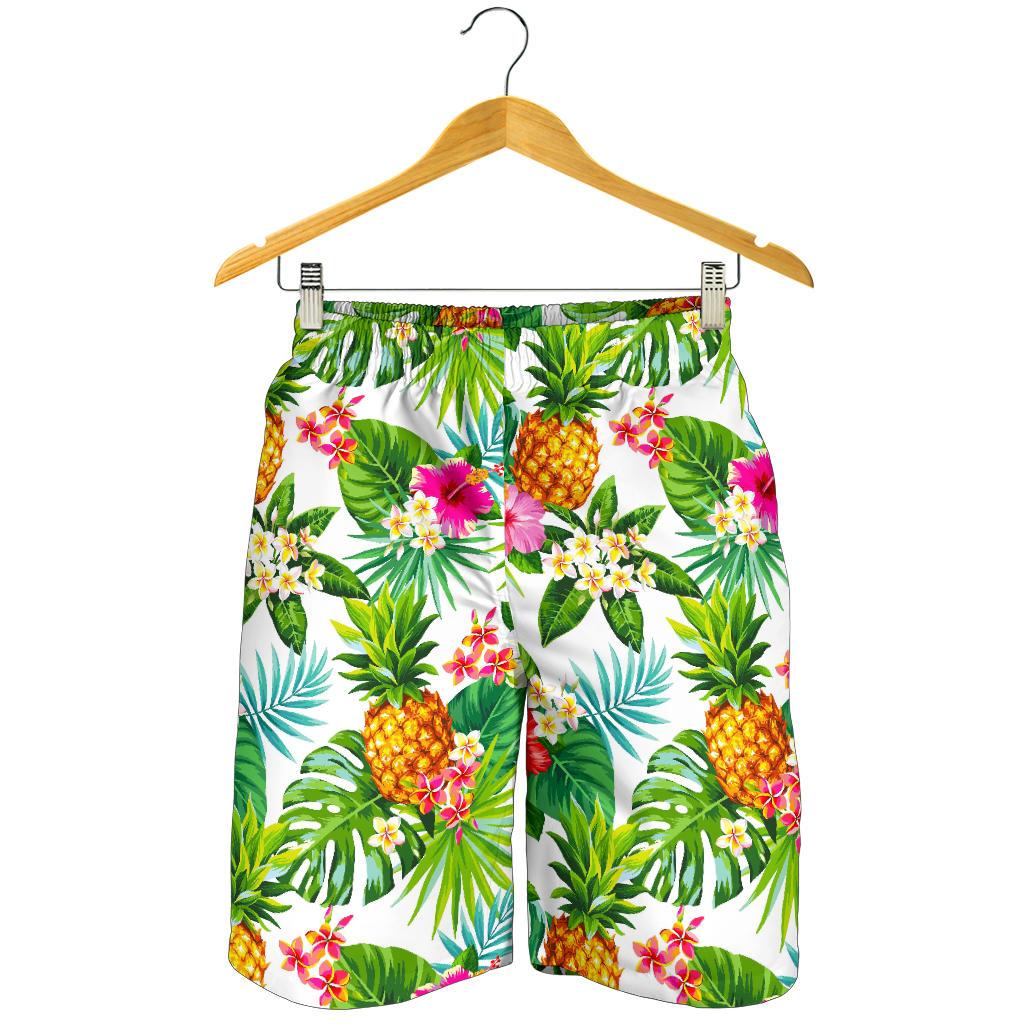 Tropical Aloha Pineapple Pattern Print Men's Shorts