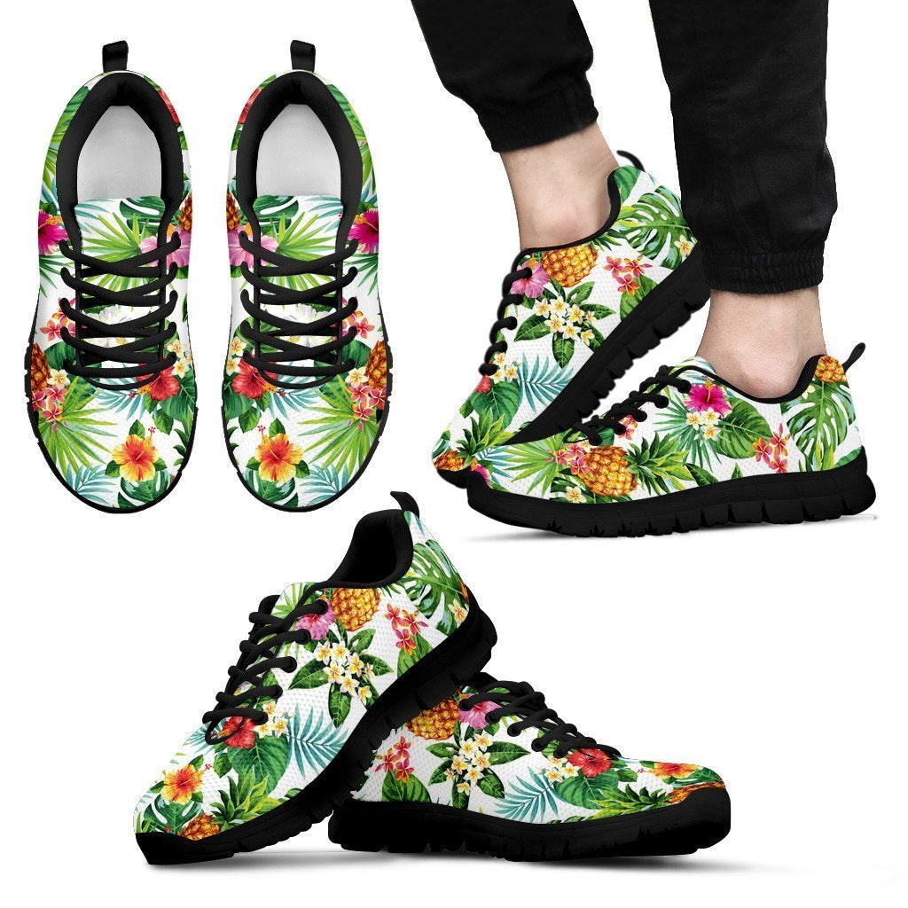 Tropical Aloha Pineapple Pattern Print Men's Sneakers