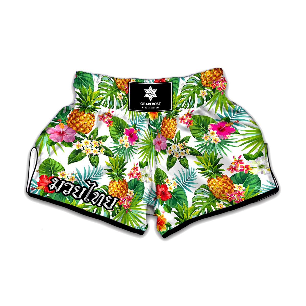 Tropical Aloha Pineapple Pattern Print Muay Thai Boxing Shorts