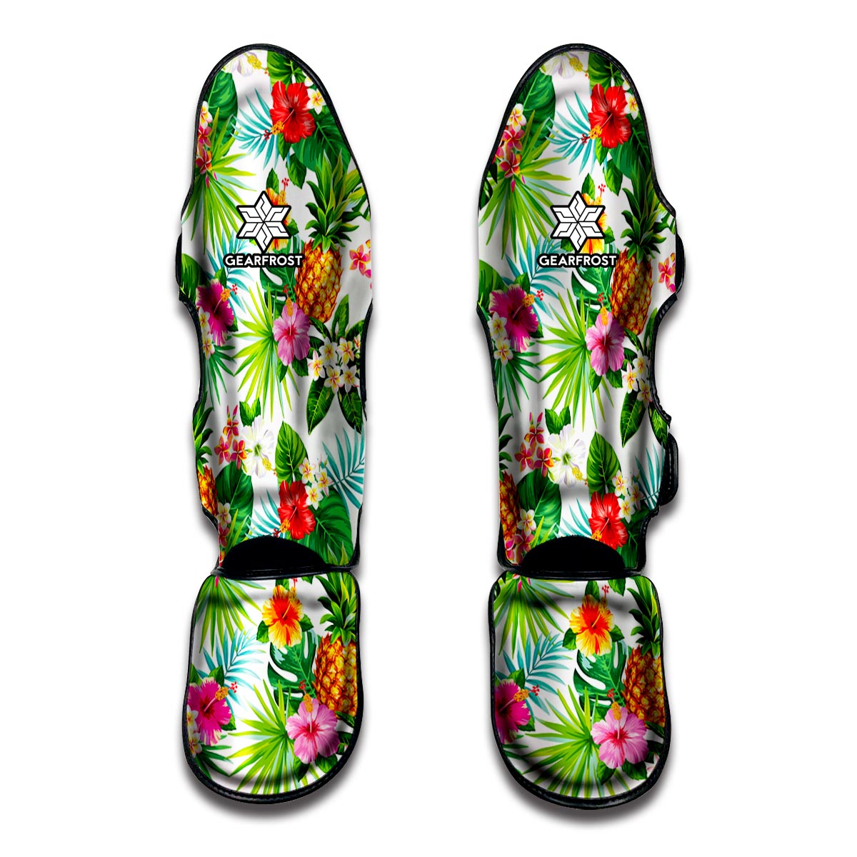 Tropical Aloha Pineapple Pattern Print Muay Thai Shin Guards