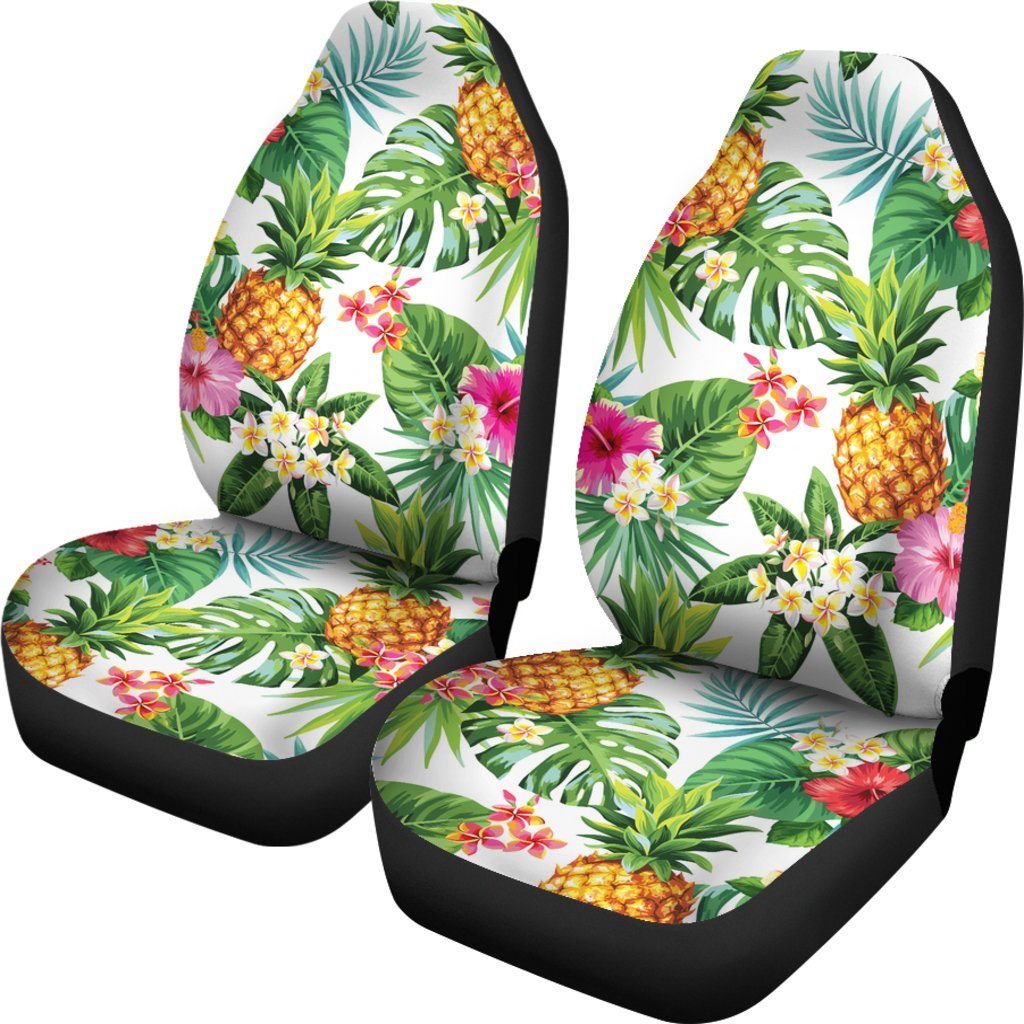 Tropical Aloha Pineapple Pattern Print Universal Fit Car Seat Covers