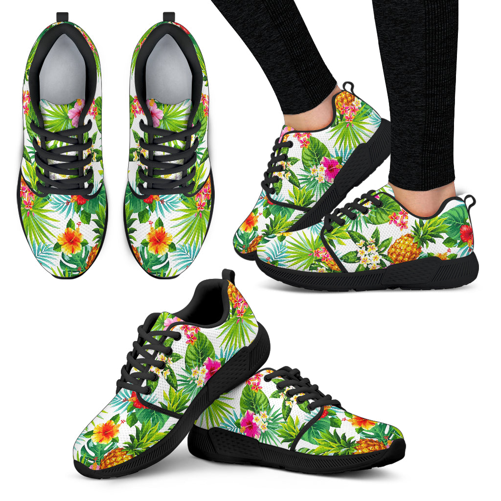 Tropical Aloha Pineapple Pattern Print Women's Athletic Shoes