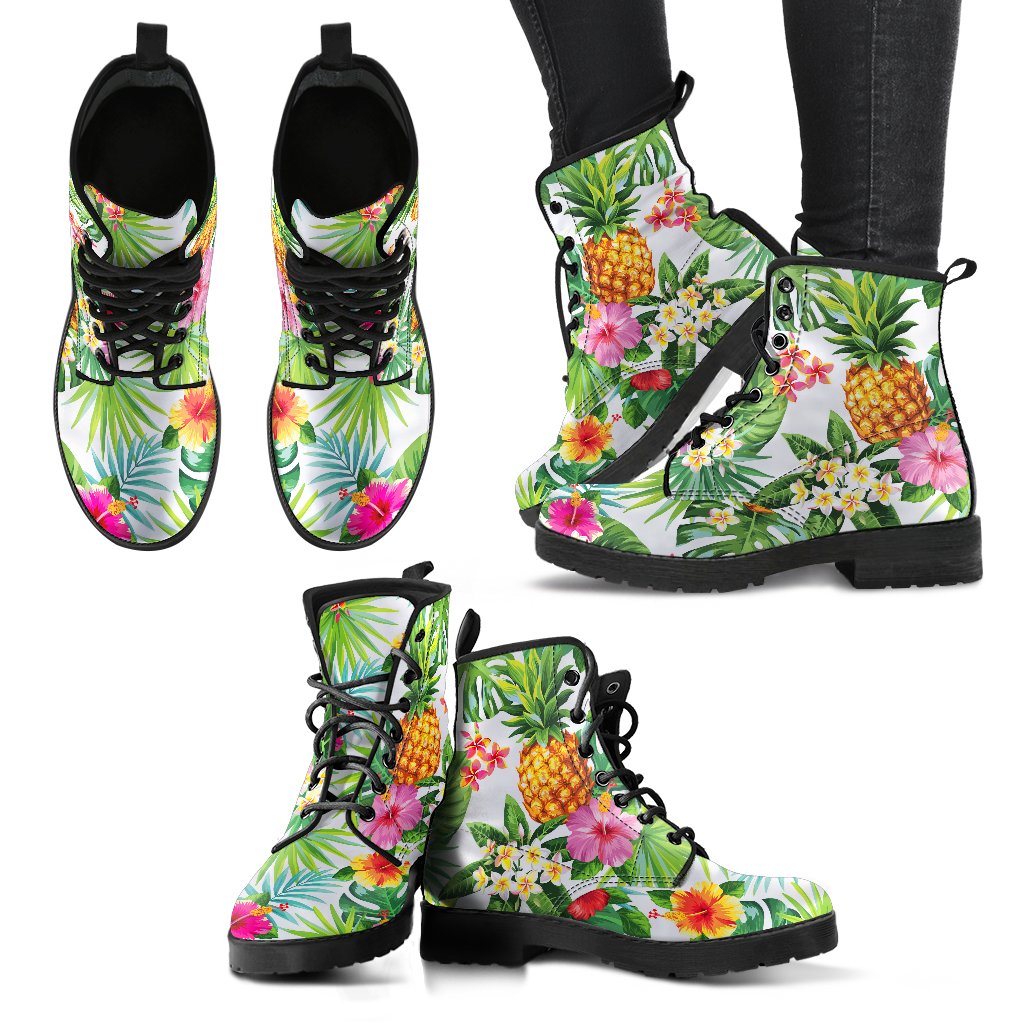 Tropical Aloha Pineapple Pattern Print Women's Boots