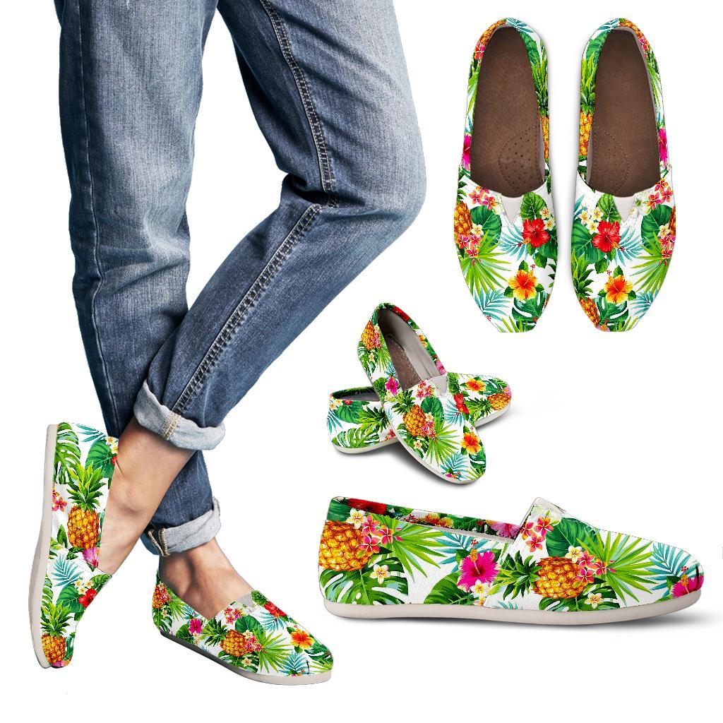 Tropical Aloha Pineapple Pattern Print Women's Casual Canvas Shoes