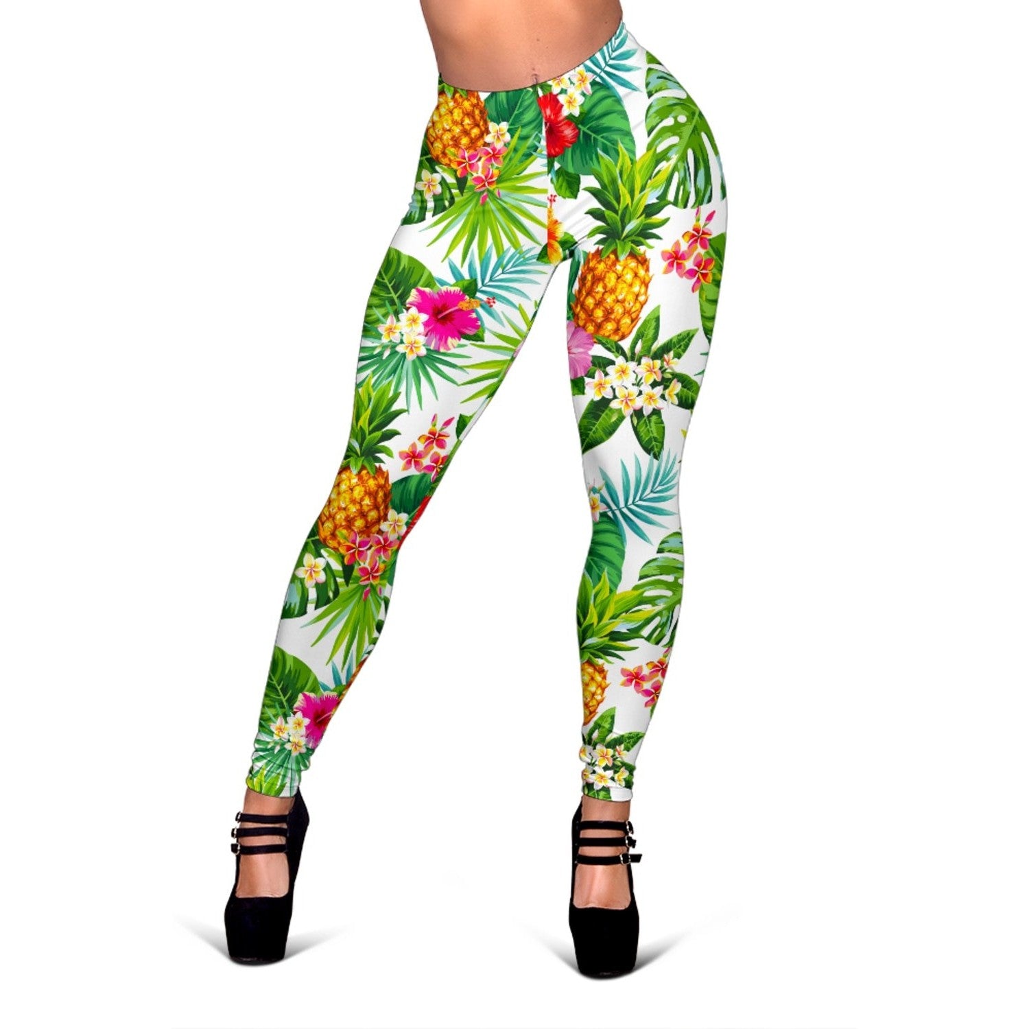 Tropical Aloha Pineapple Pattern Print Women's Leggings