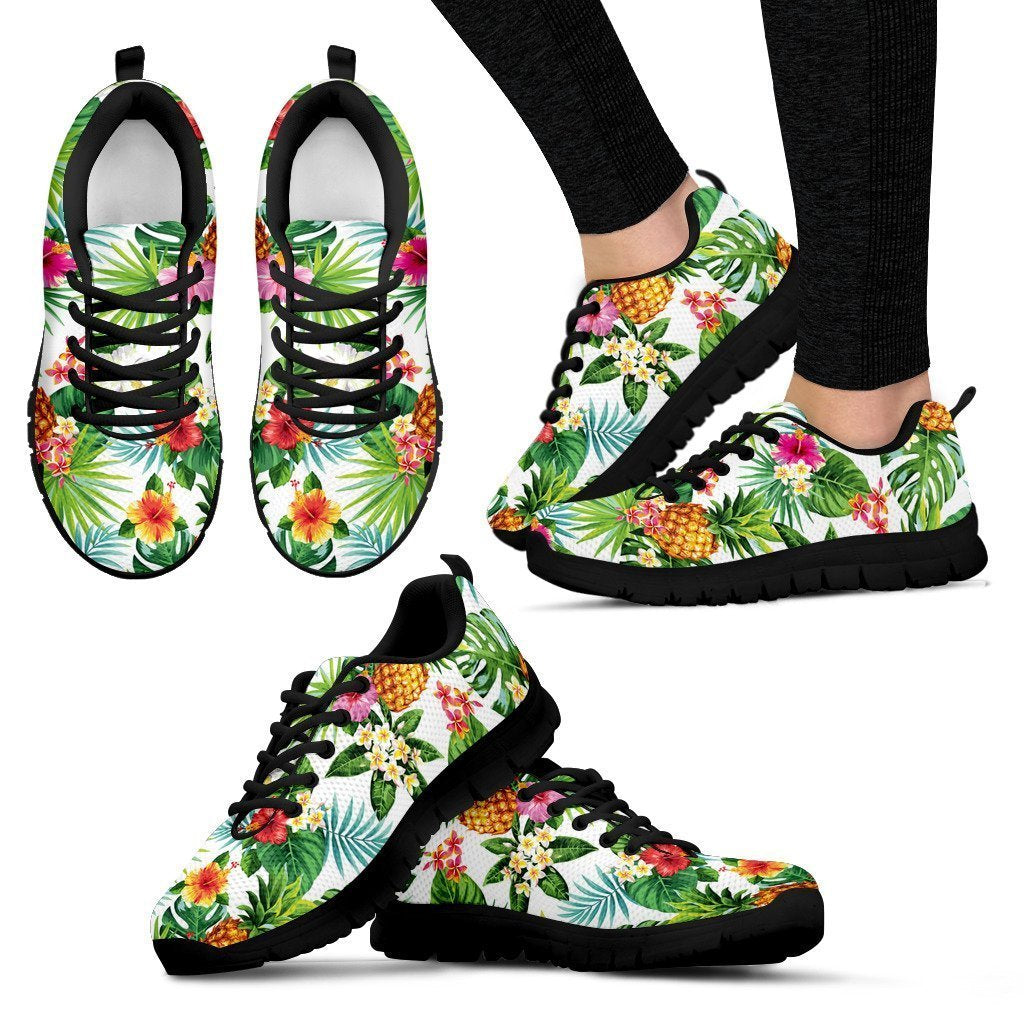 Tropical Aloha Pineapple Pattern Print Women's Sneakers