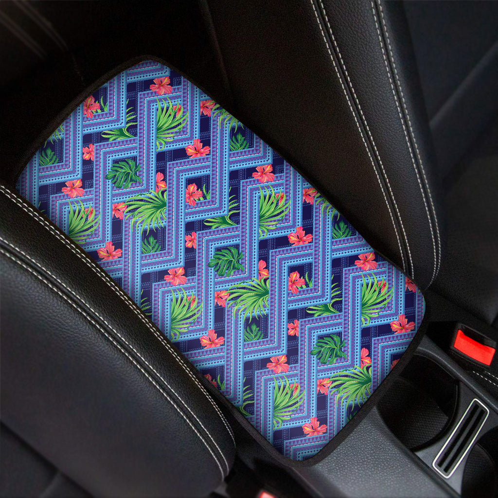 Tropical Aztec Geometric Pattern Print Car Center Console Cover