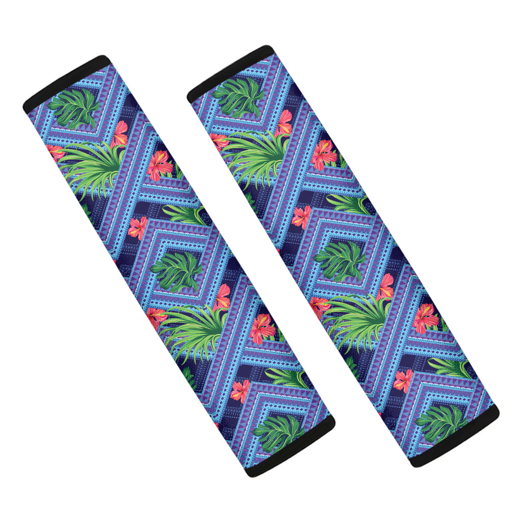 Tropical Aztec Geometric Pattern Print Car Seat Belt Covers