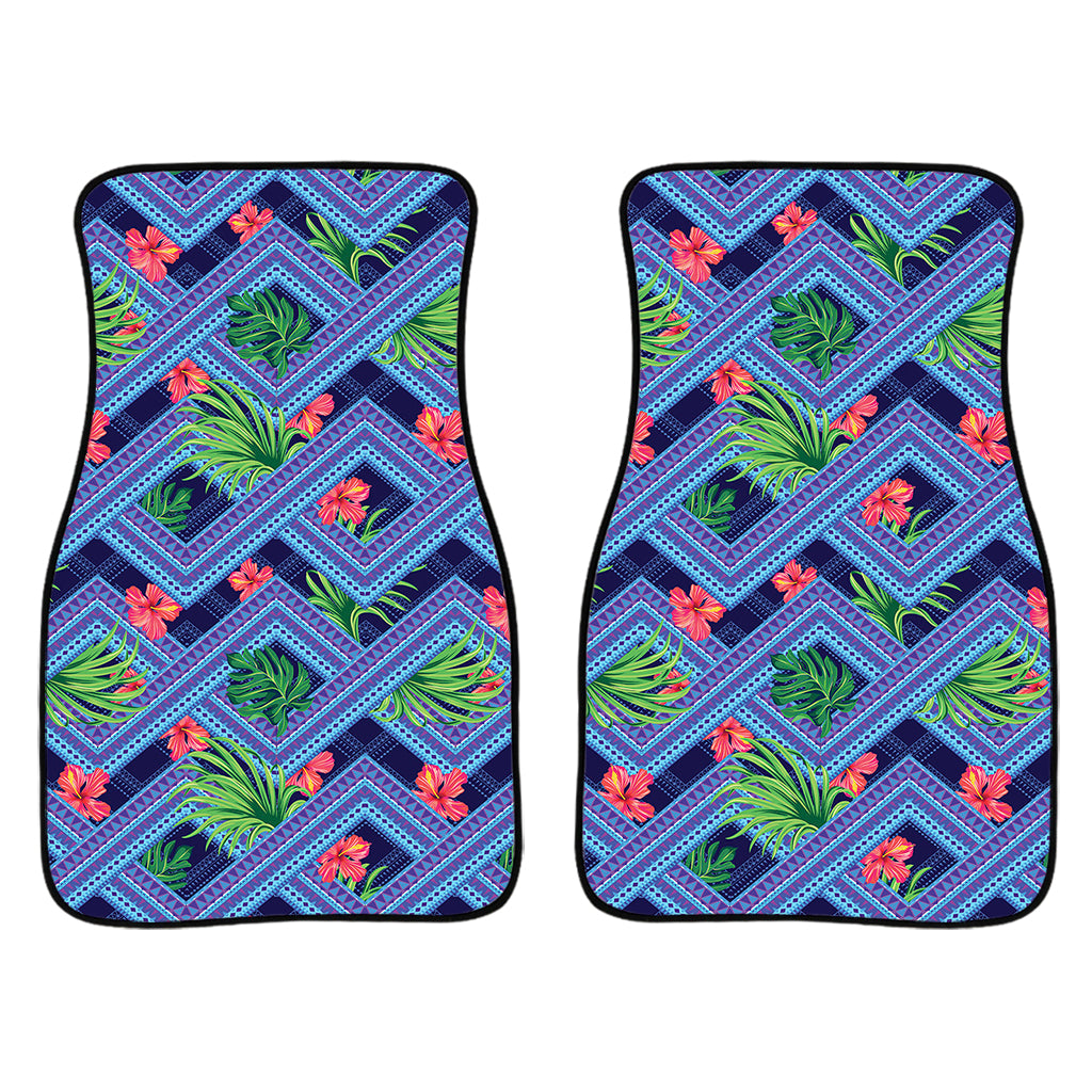 Tropical Aztec Geometric Pattern Print Front Car Floor Mats