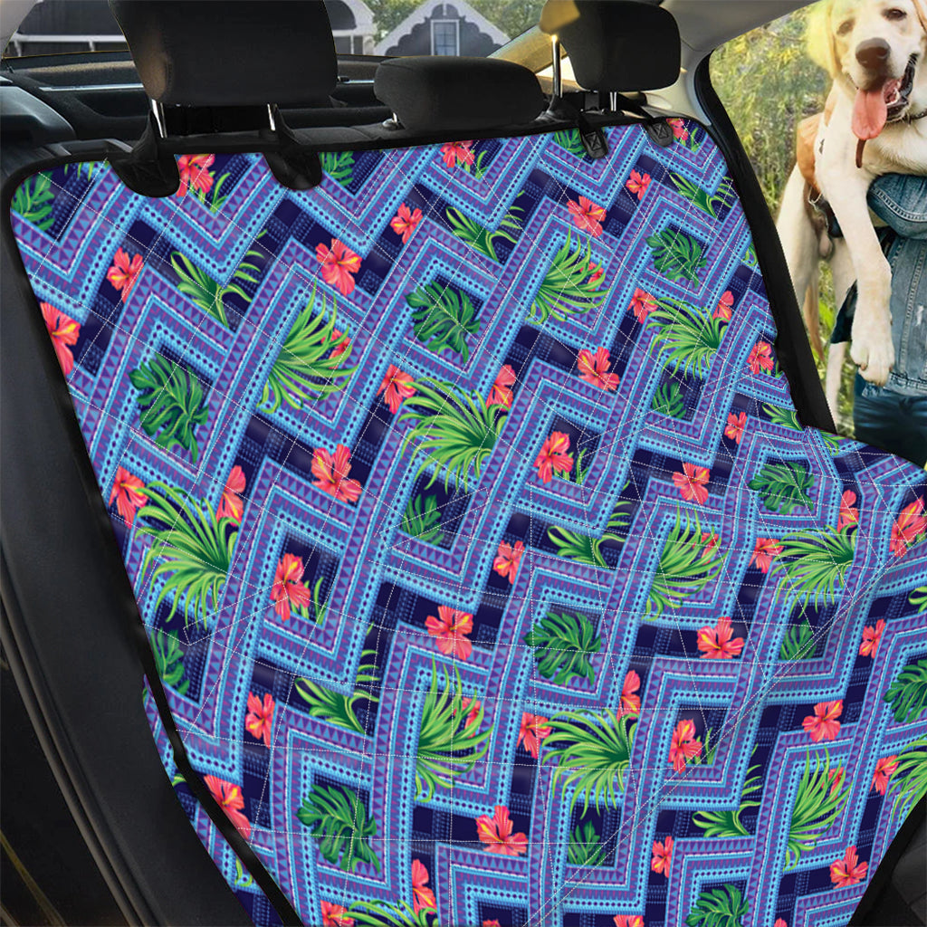 Tropical Aztec Geometric Pattern Print Pet Car Back Seat Cover