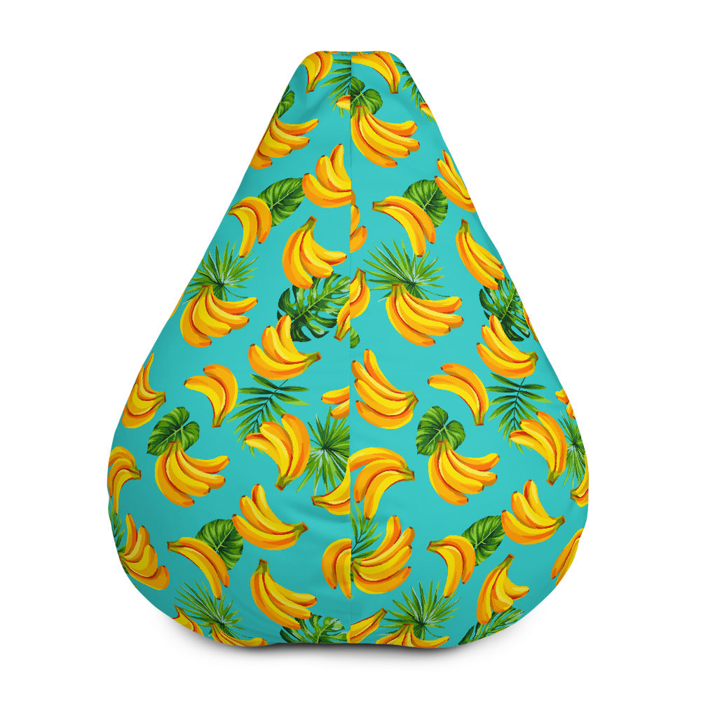 Tropical Banana Leaf Pattern Print Bean Bag Cover