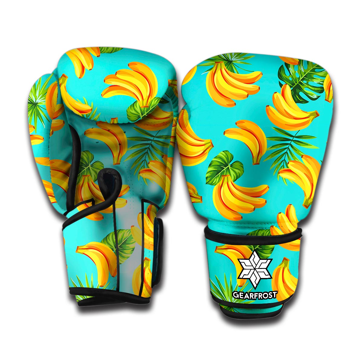 Tropical Banana Leaf Pattern Print Boxing Gloves