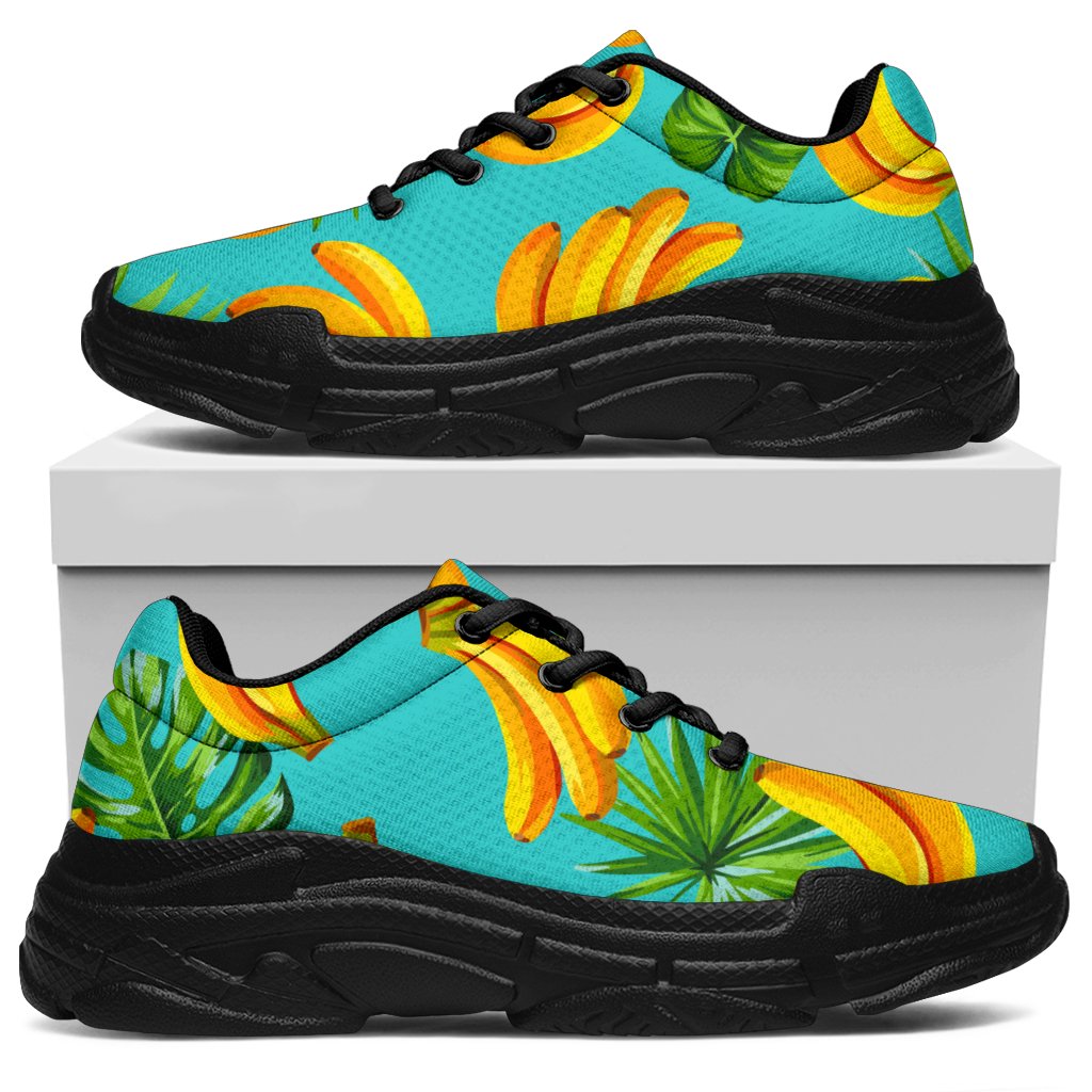 Tropical Banana Leaf Pattern Print Chunky Sneakers