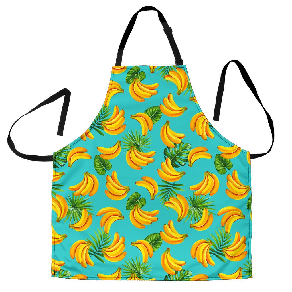 Tropical Banana Leaf Pattern Print Men's Apron