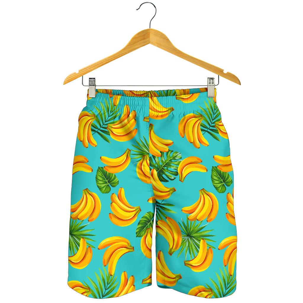 Tropical Banana Leaf Pattern Print Men's Shorts