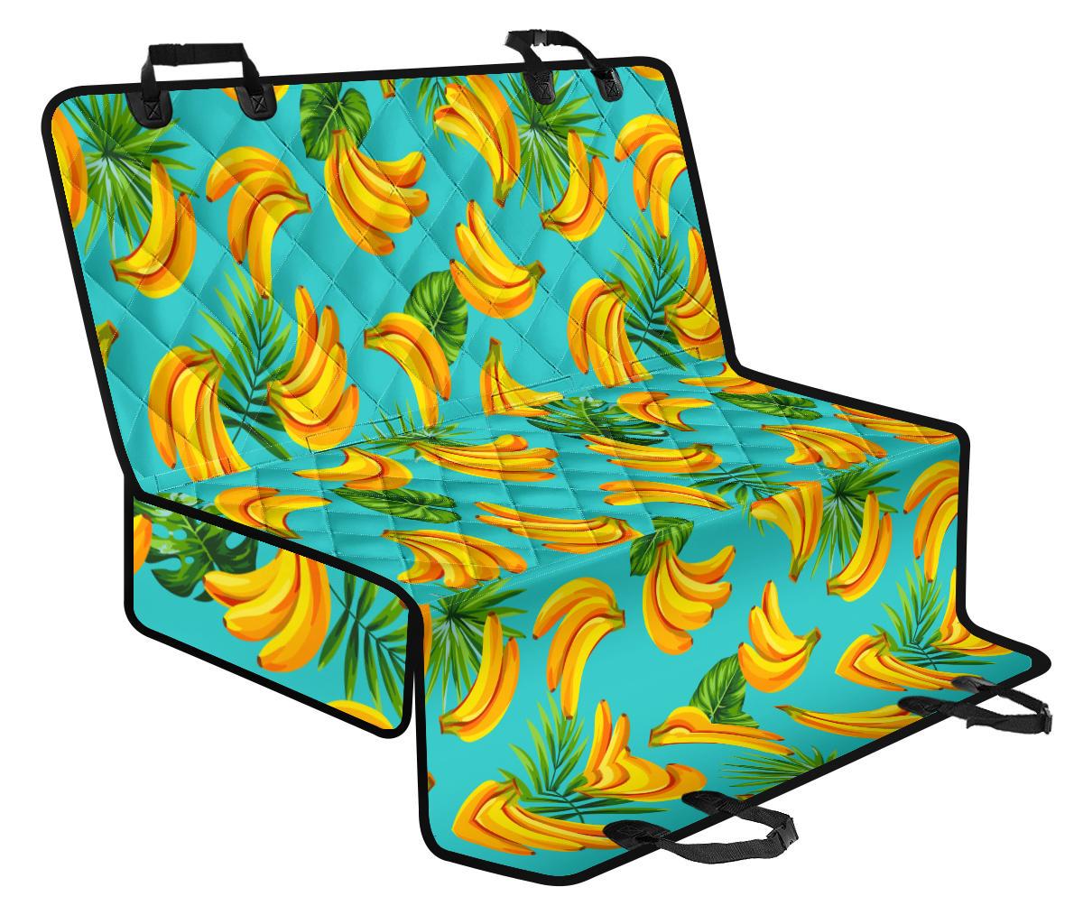 Tropical Banana Leaf Pattern Print Pet Car Back Seat Cover