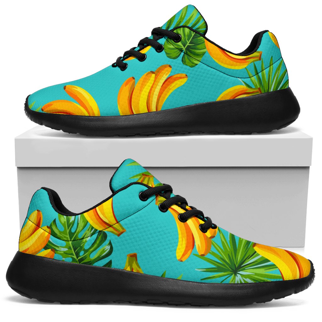 Tropical Banana Leaf Pattern Print Sport Sneakers