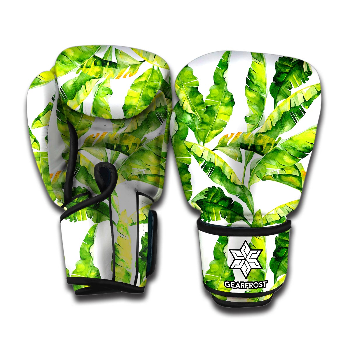 Tropical Banana Leaves Pattern Print Boxing Gloves