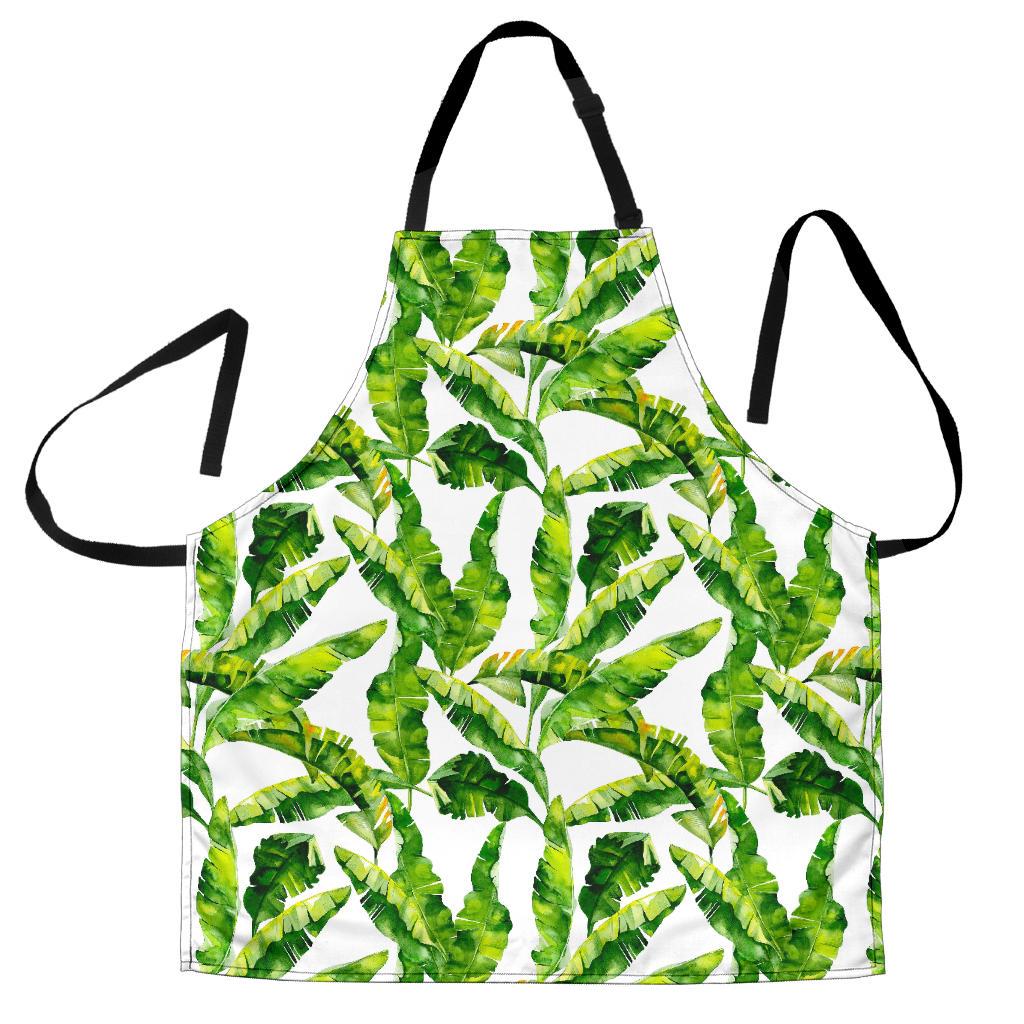 Tropical Banana Leaves Pattern Print Men's Apron