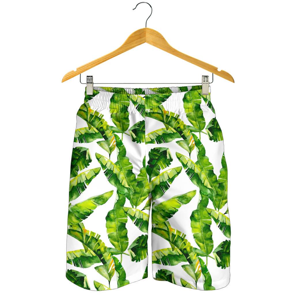 Tropical Banana Leaves Pattern Print Men's Shorts