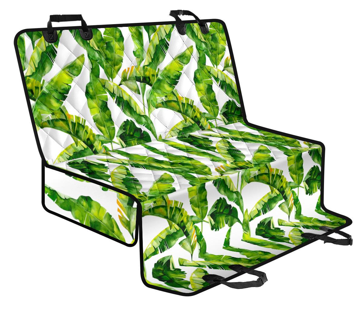 Tropical Banana Leaves Pattern Print Pet Car Back Seat Cover