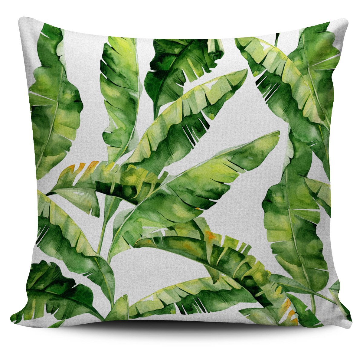 Tropical Banana Leaves Pattern Print Pillow Cover