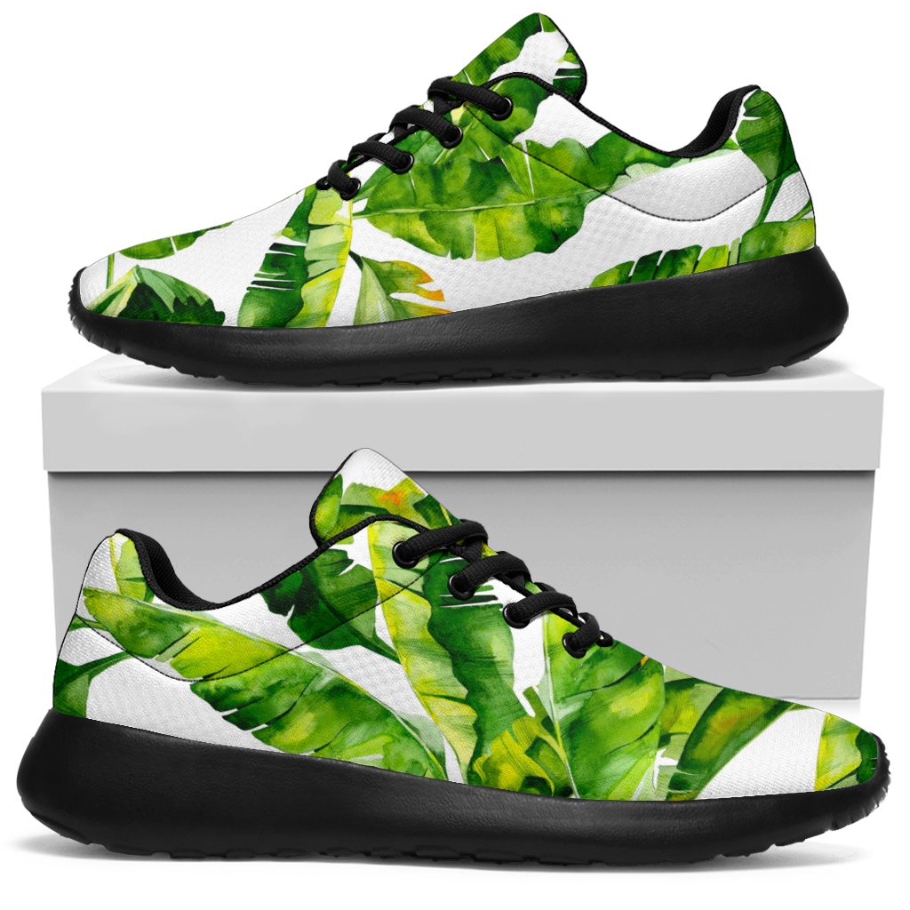 Tropical Banana Leaves Pattern Print Sport Sneakers