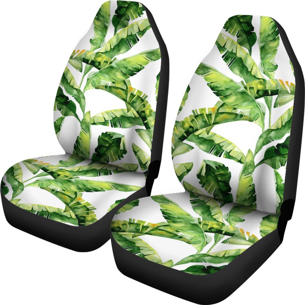 Tropical Banana Leaves Pattern Print Universal Fit Car Seat Covers