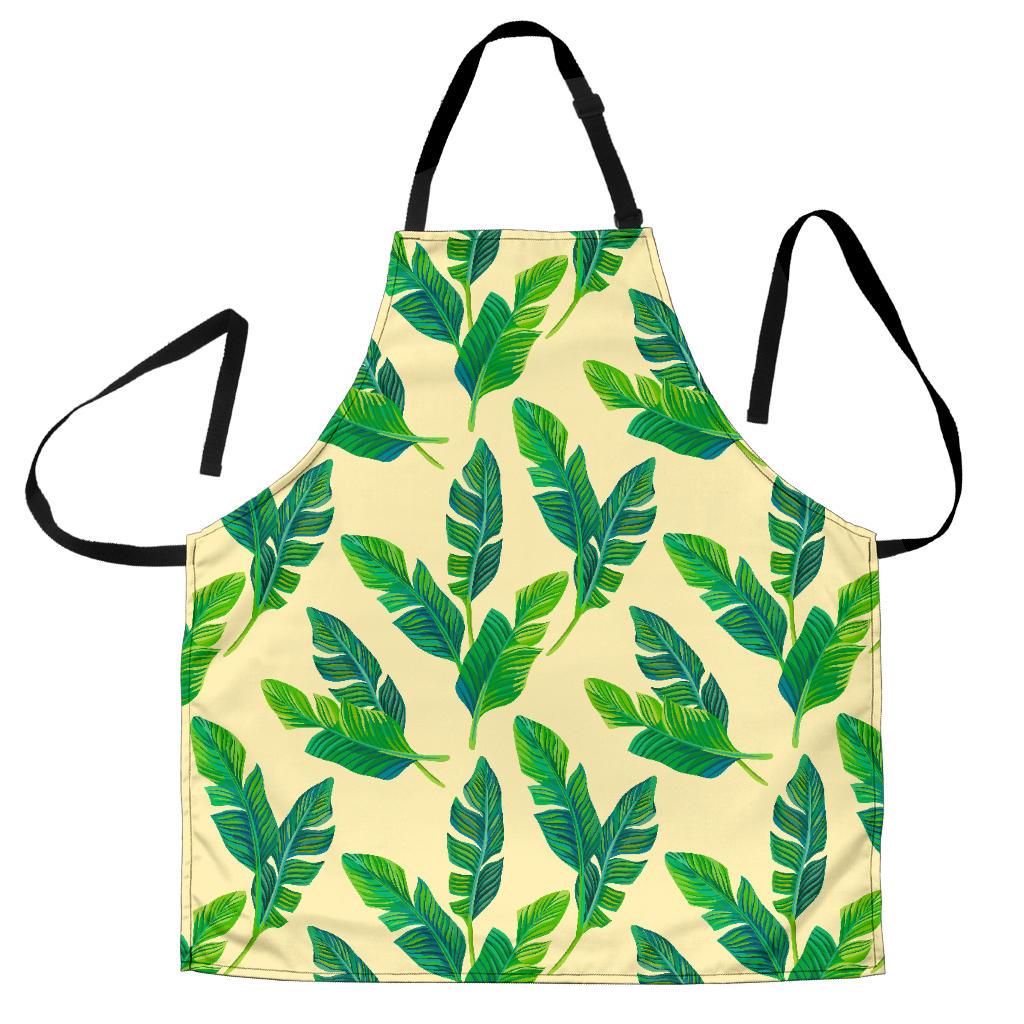 Tropical Banana Palm Leaf Pattern Print Men's Apron