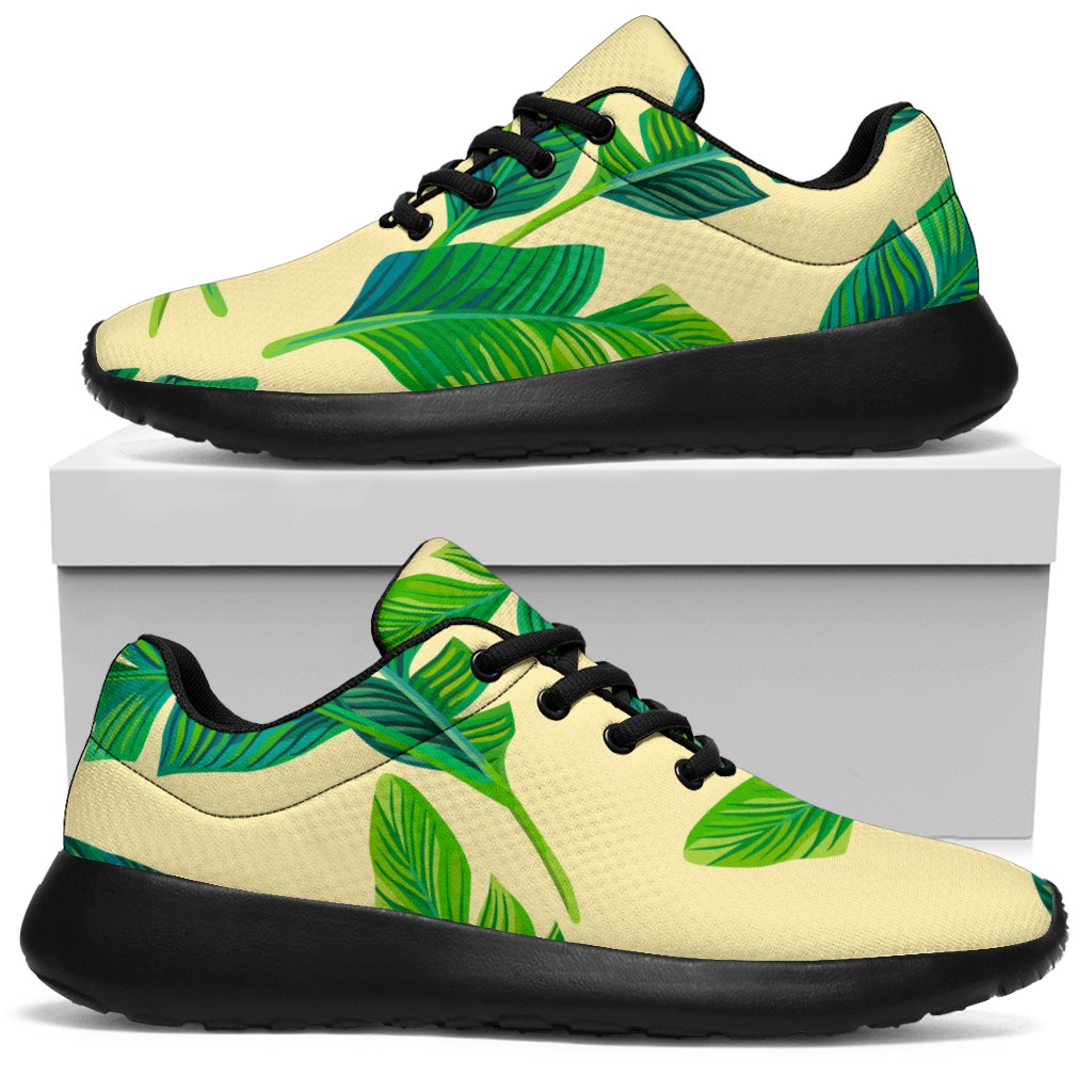 Tropical Banana Palm Leaf Pattern Print Sport Sneakers