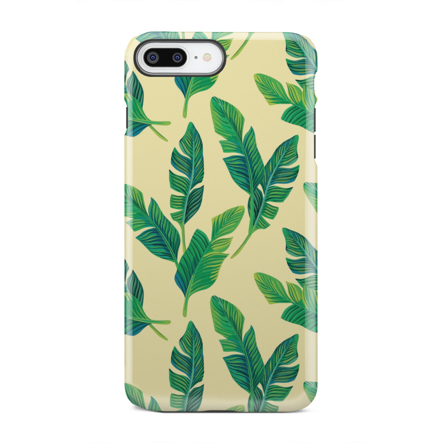 Tropical Banana Palm Leaf Pattern Print Tough Phone Case