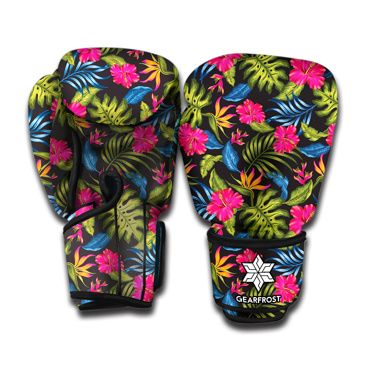 Tropical Bird Of Paradise Pattern Print Boxing Gloves