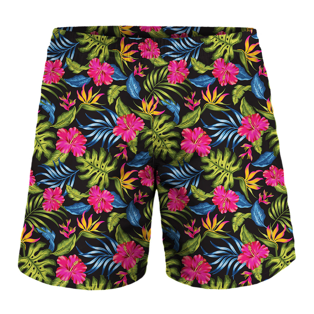 Tropical Bird Of Paradise Pattern Print Men's Shorts