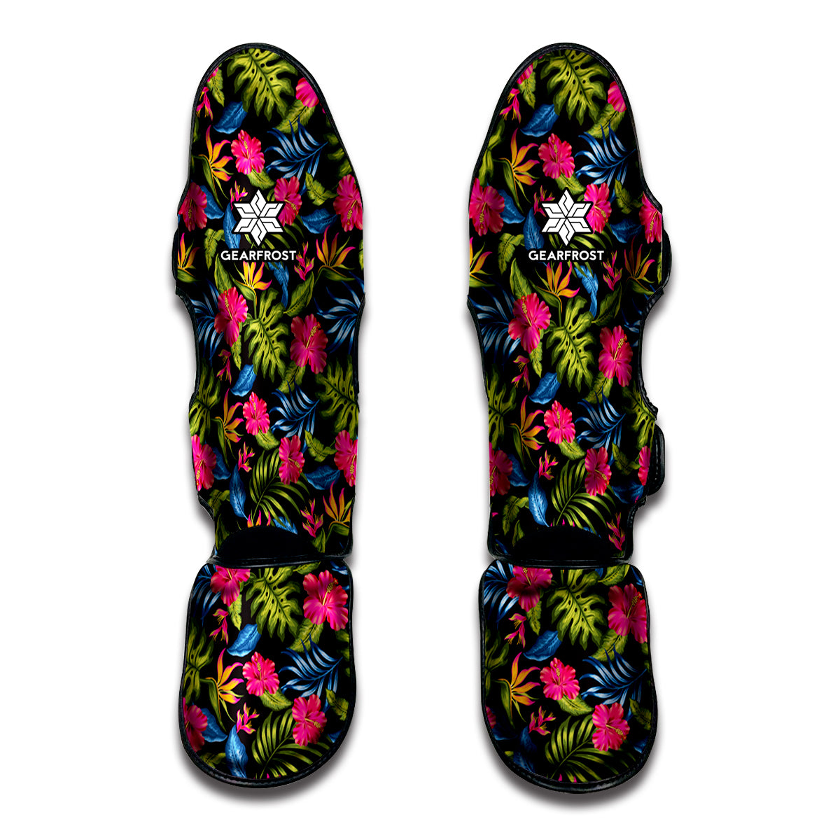 Tropical Bird Of Paradise Pattern Print Muay Thai Shin Guards